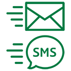 Send payment requests via email or text